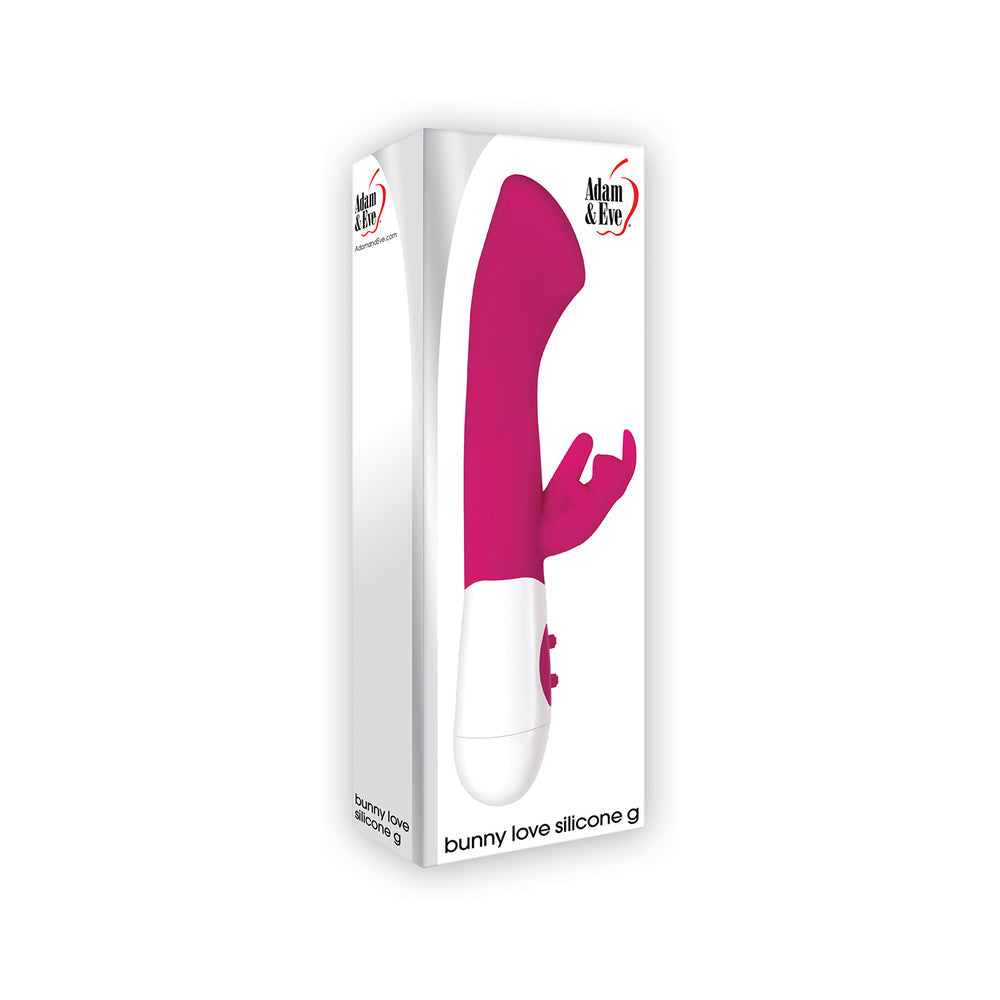 Adam & Eve Bunny Love Rechargeable Silicone G-Spot Vibrator Pink