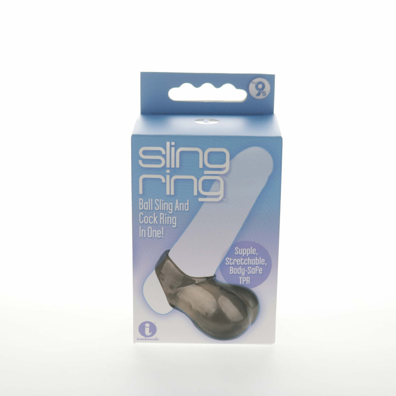 The 9''s Sling and Ring Cock Ring and Ball Sling