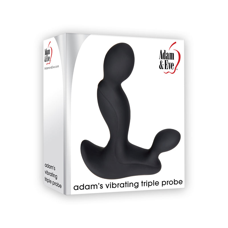 Adam & Eve Adam''s Vibrating Triple Probe Rechargeable Vibrating Prostate Stimulator Black