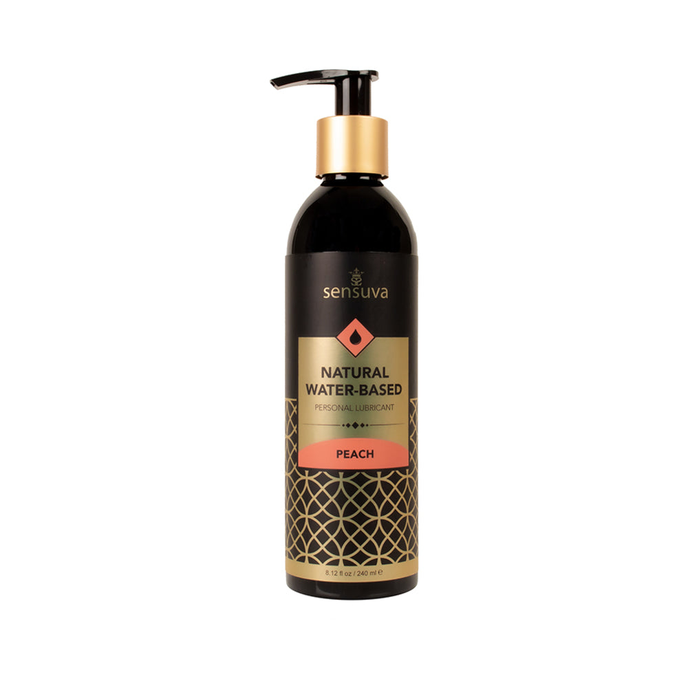 Sensuva Natural Water-Based Personal Lubricant Peach 8 oz.