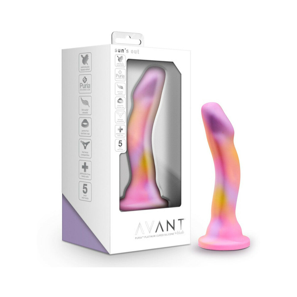 Avant Sun''s Out 7.5 in. Silicone Dildo with Suction Cup Pink