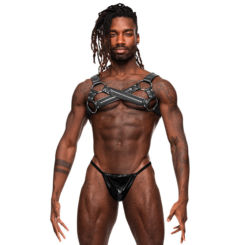 Male Power Leather Men''s Virgo Black O/S