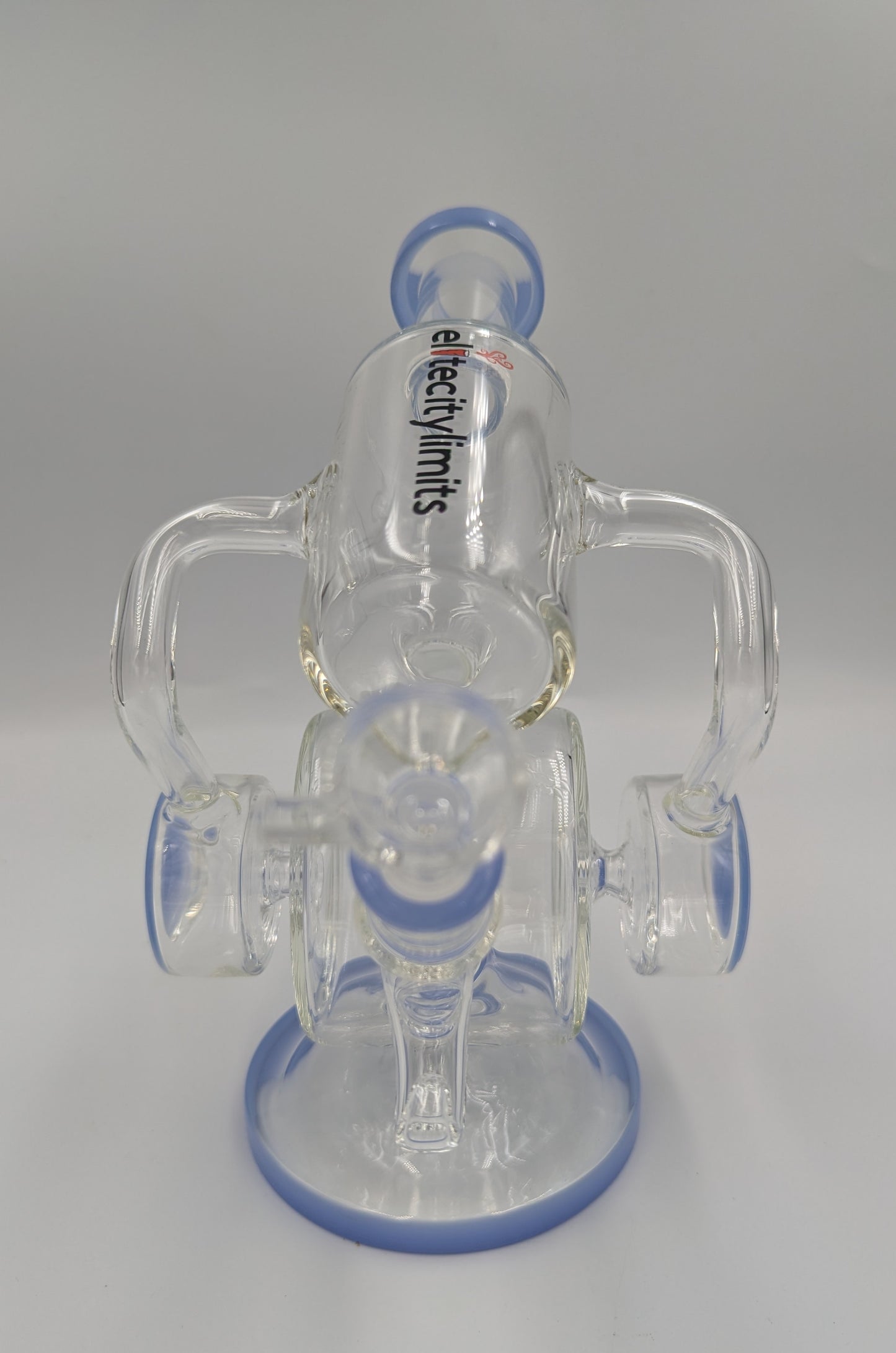 8.6in. Sky Blue & Clear Water Pipe
