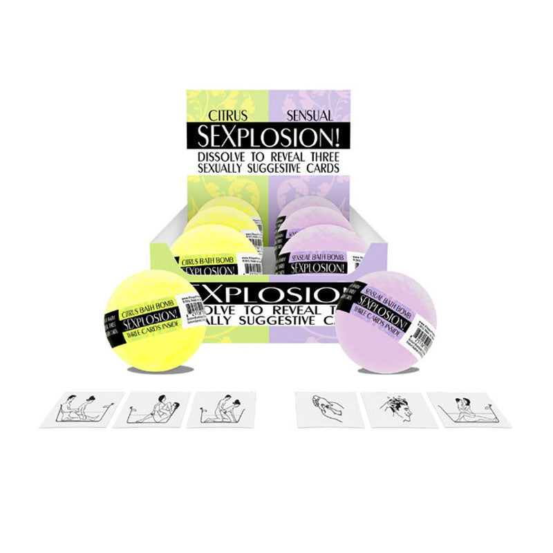 Sexplosion Bath Bombs (6 bombs in 2 scents with display)