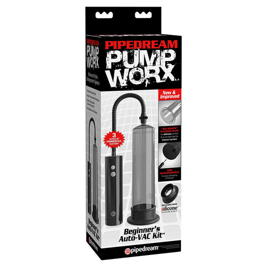 Pipedream Pump Worx Rechargeable Beginner''s Auto-VAC Kit Black