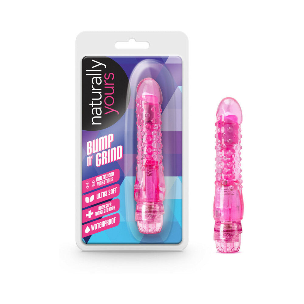 Blush Naturally Yours Bump n'' Grind Textured Slimline Vibrator Pink