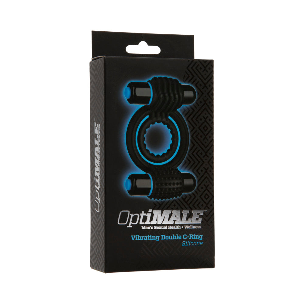 OptiMALE  Vibrating Double C-Ring Black