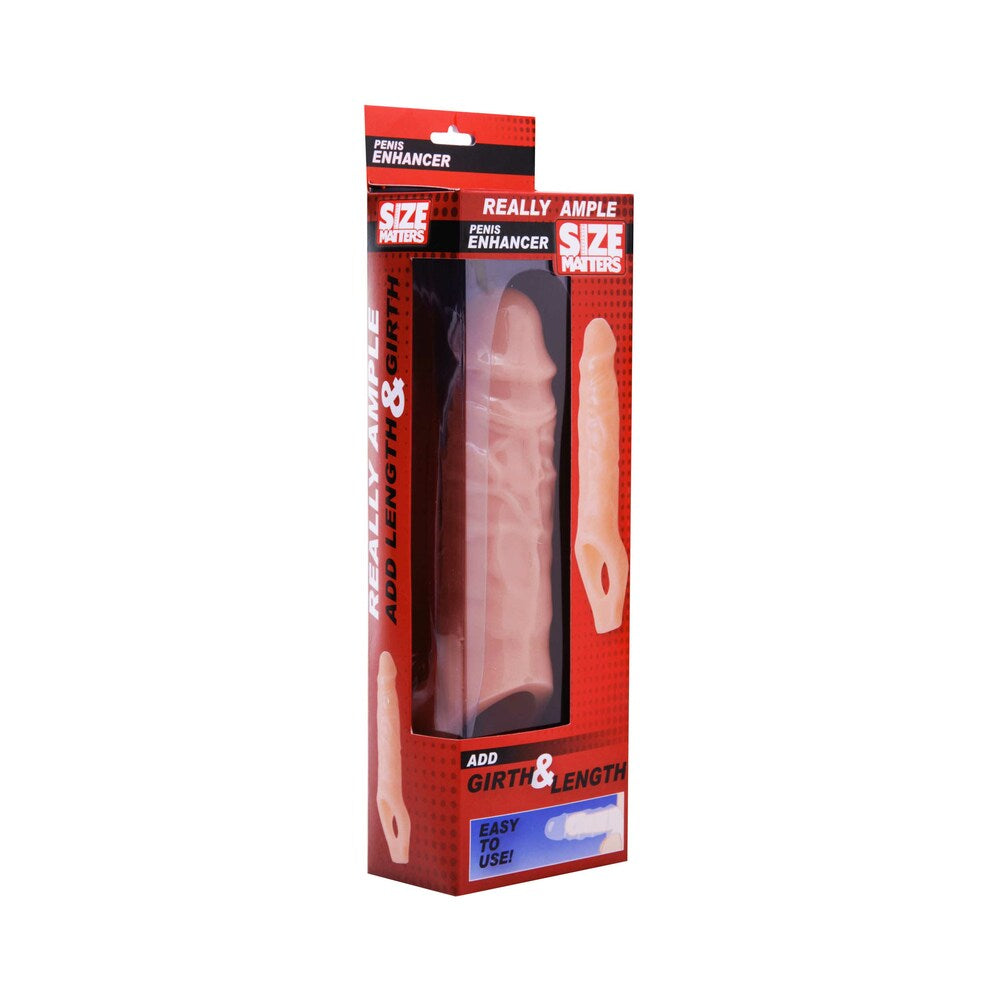 Size Matters Really Ample Penis Enhancer Sheath (White)