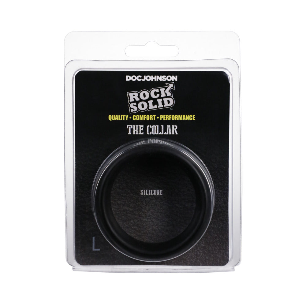 Rock Solid Silicone Black C Ring, Large (2in) in a Clamshell