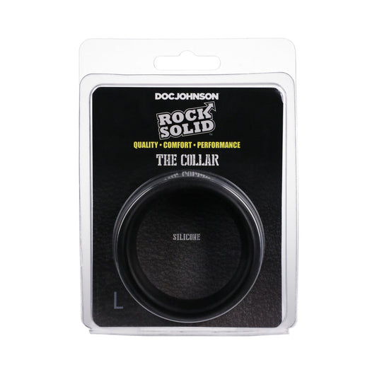 Rock Solid Silicone Black C Ring, Large (2in) in a Clamshell