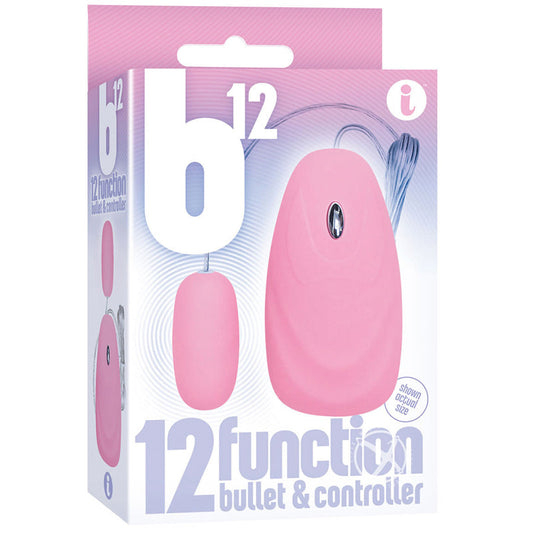 The 9''s B12 Bullet 12 Function Bullet & Remote Pink