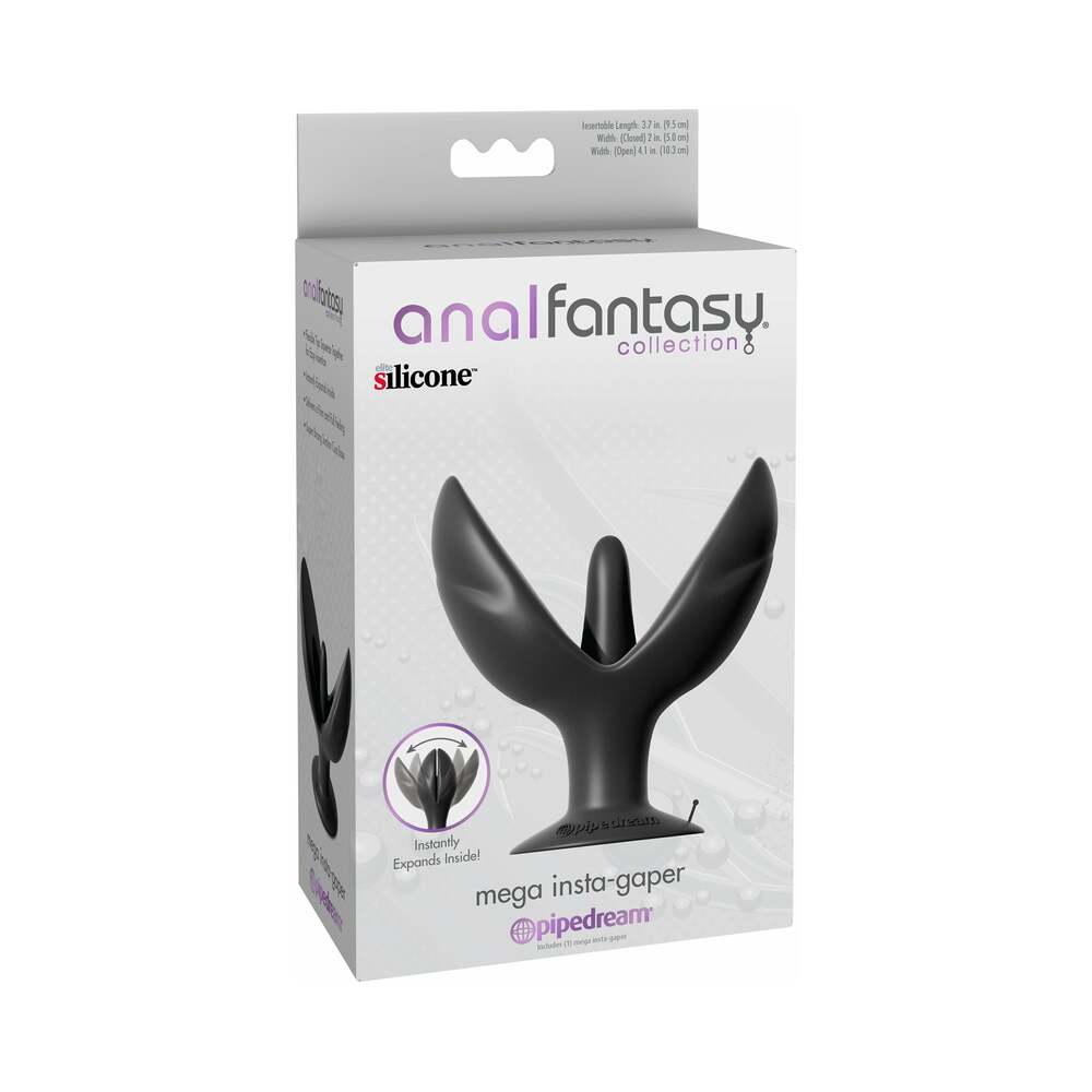 Pipedream Anal Fantasy Collection Silicone Mega Insta-Gaper Expanding Plug Black