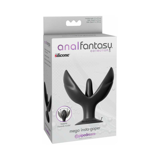 Pipedream Anal Fantasy Collection Silicone Mega Insta-Gaper Expanding Plug Black