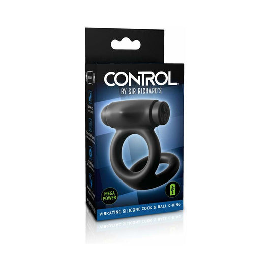 Sir Richard''s Control Vibrating Silicone Cock & Ball C-Ring