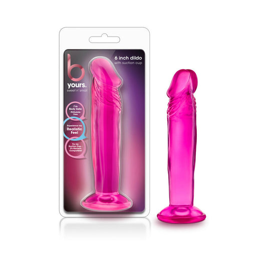 Blush B Yours Sweet n'' Small 6 in. Dildo with Suction Cup Pink