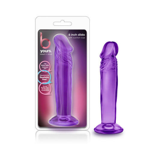 Blush B Yours Sweet n'' Small 6 in. Dildo with Suction Cup Purple