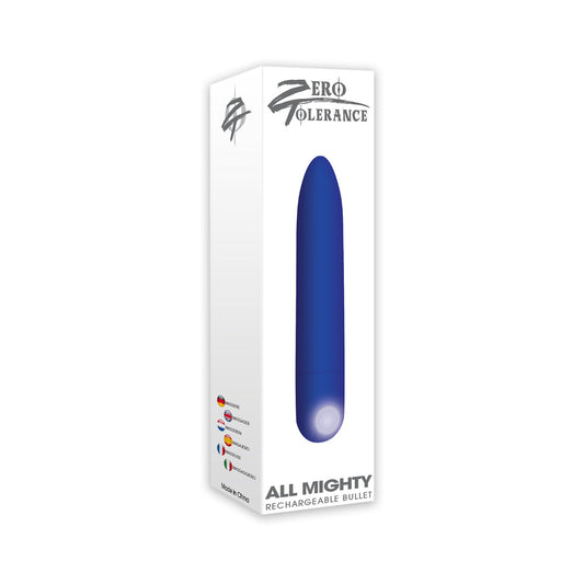 Zero Tolerance All Mighty Rechargeable Bullet Vibrator Blue