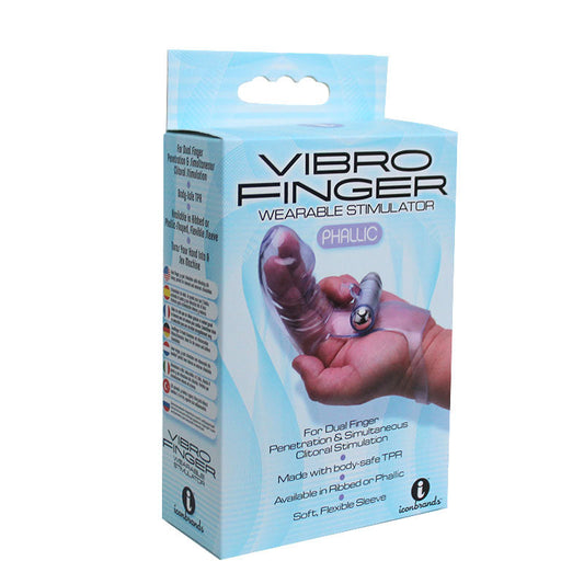 The 9''s VibroFinger Phallic Finger Massager Purple