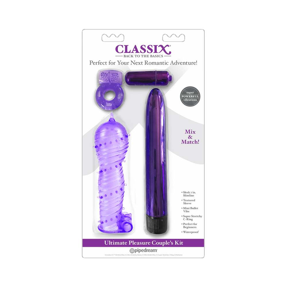 Pipedream Classix 4-Piece Ultimate Pleasure Couple''s Kit Purple
