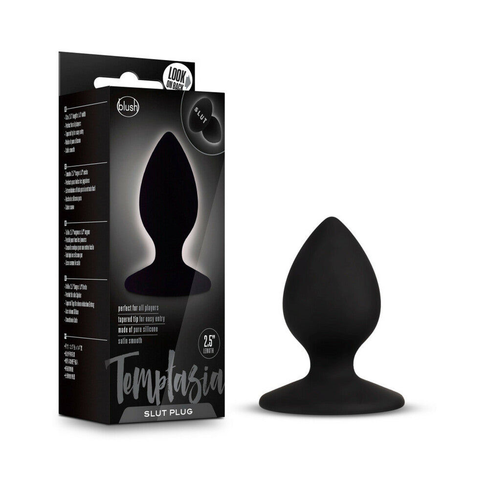 Blush Temptasia ''Slut'' Silicone Anal Plug Black