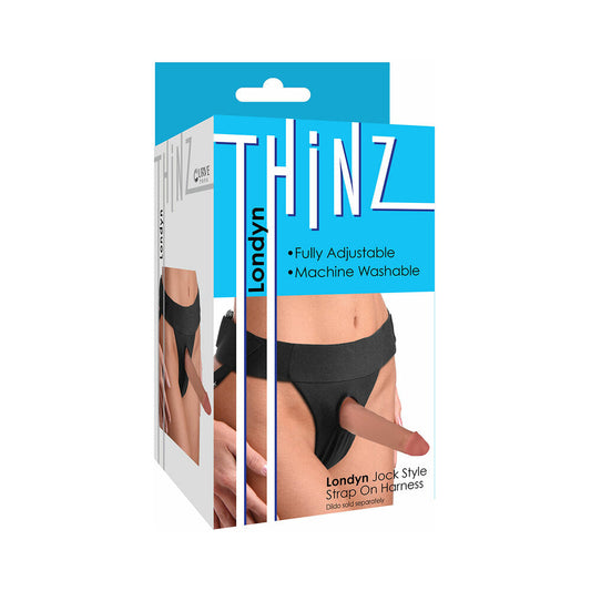 Curve Toys Thinz Londyn Adjustable Jock Style Strap-On Harness Black