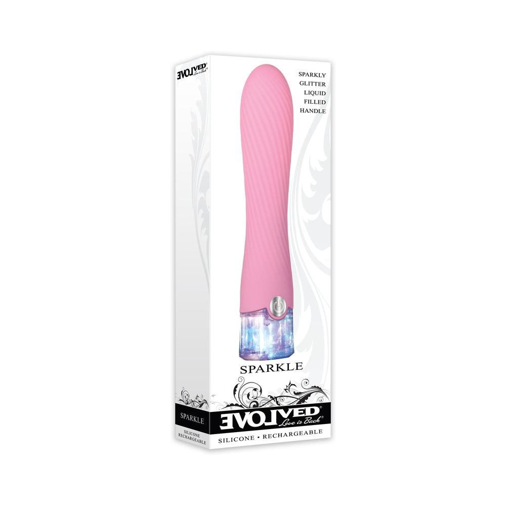Evolved Sparkle Light-Up Rechargeable Silicone Vibrator Pink