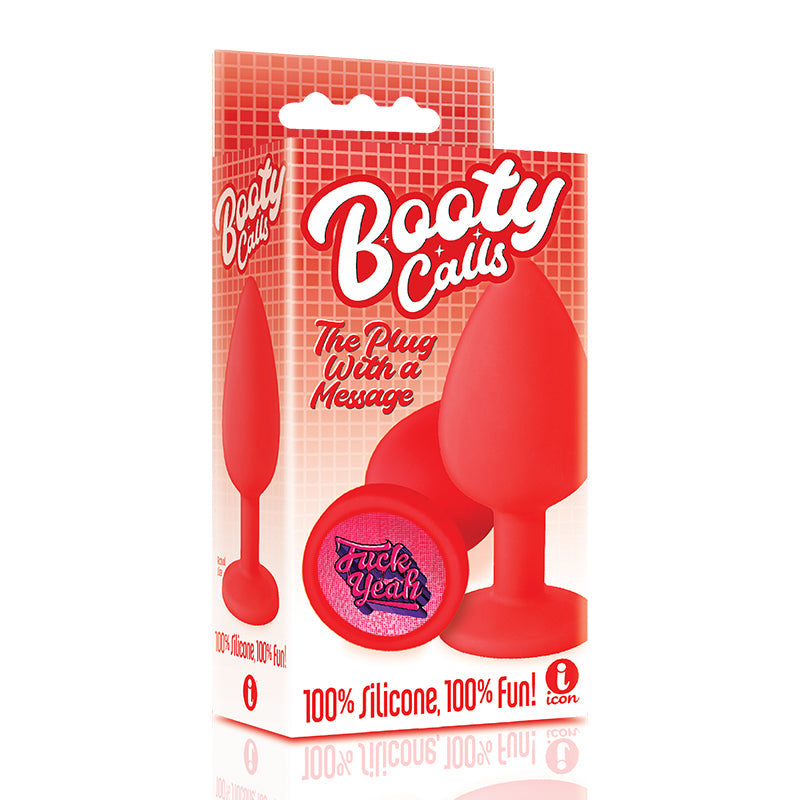 The 9''s Booty Calls Silicone Butt Plug Red Fuck Yeah