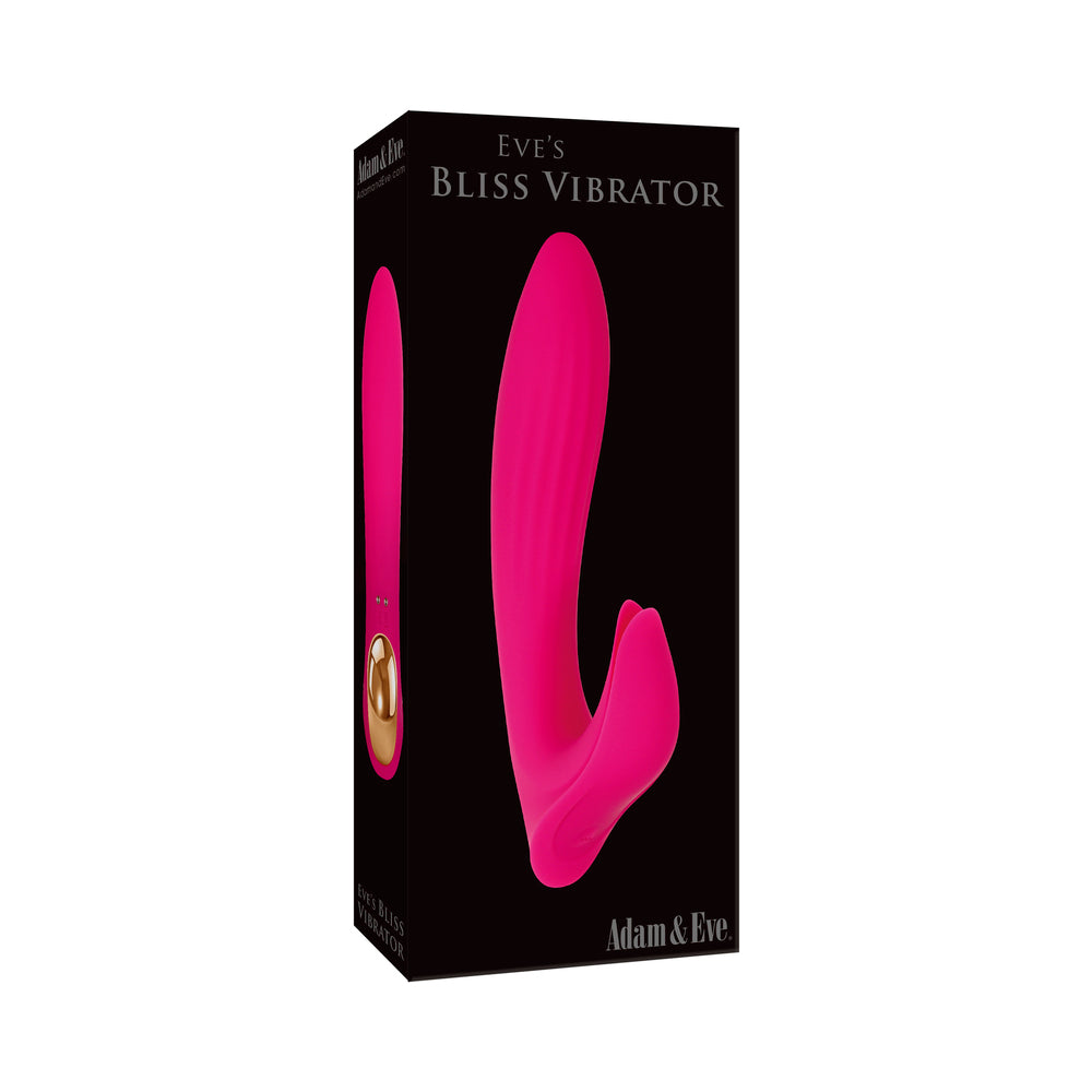 Adam & Eve Eve''s Bliss Rechargeable Silicone Dual Stimulation Vibrator Pink