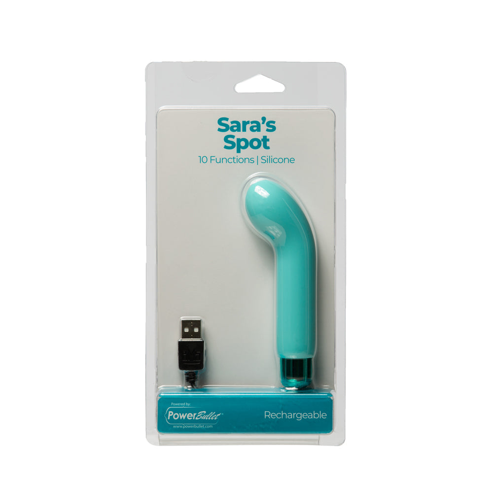 Sara''s Spot Rechargeable Bullet With Removable G-Spot Sleeve Teal