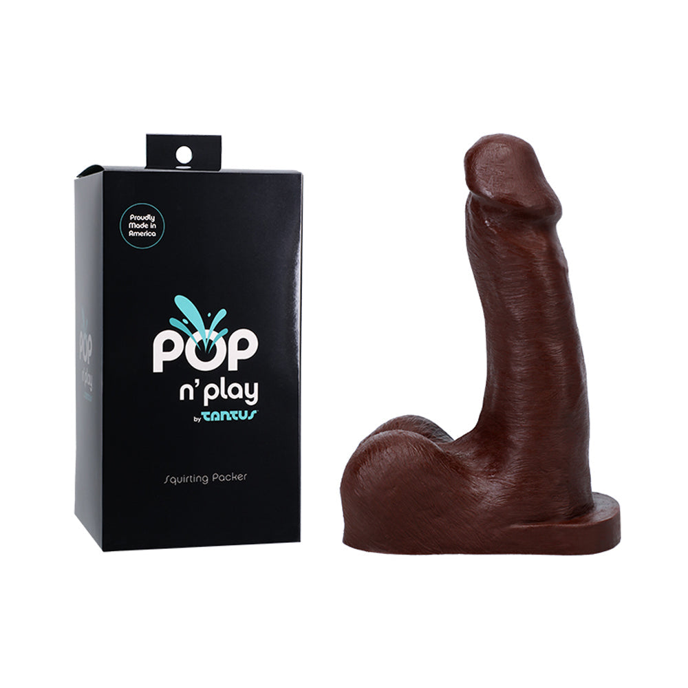 Tantus POP n'' Play Squirting Packer Espresso