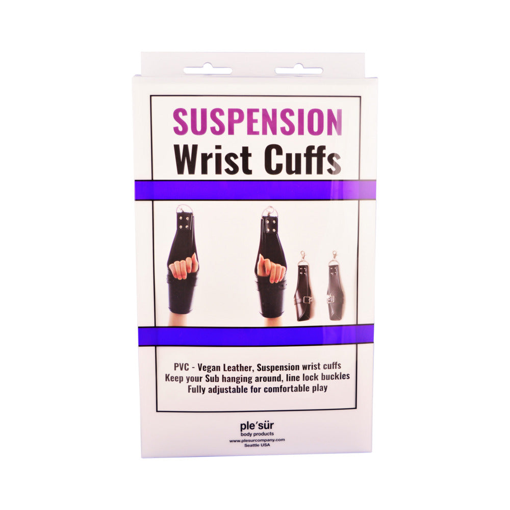 Ple''sur PVC Locking Cuff Suspension Restraints Black