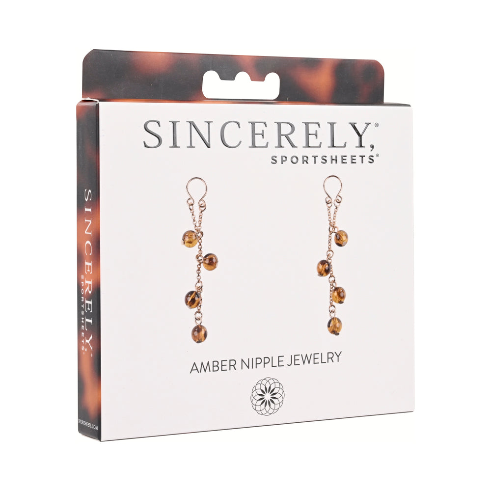Sincerely, Sportsheets Amber Adjustable Nipple Jewelry Tortoiseshell