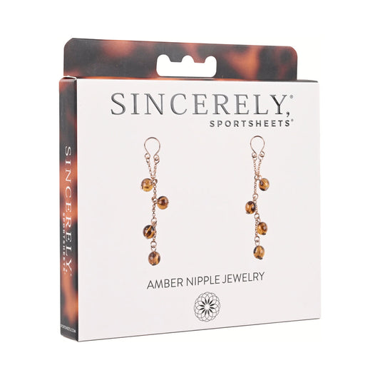 Sincerely, Sportsheets Amber Adjustable Nipple Jewelry Tortoiseshell