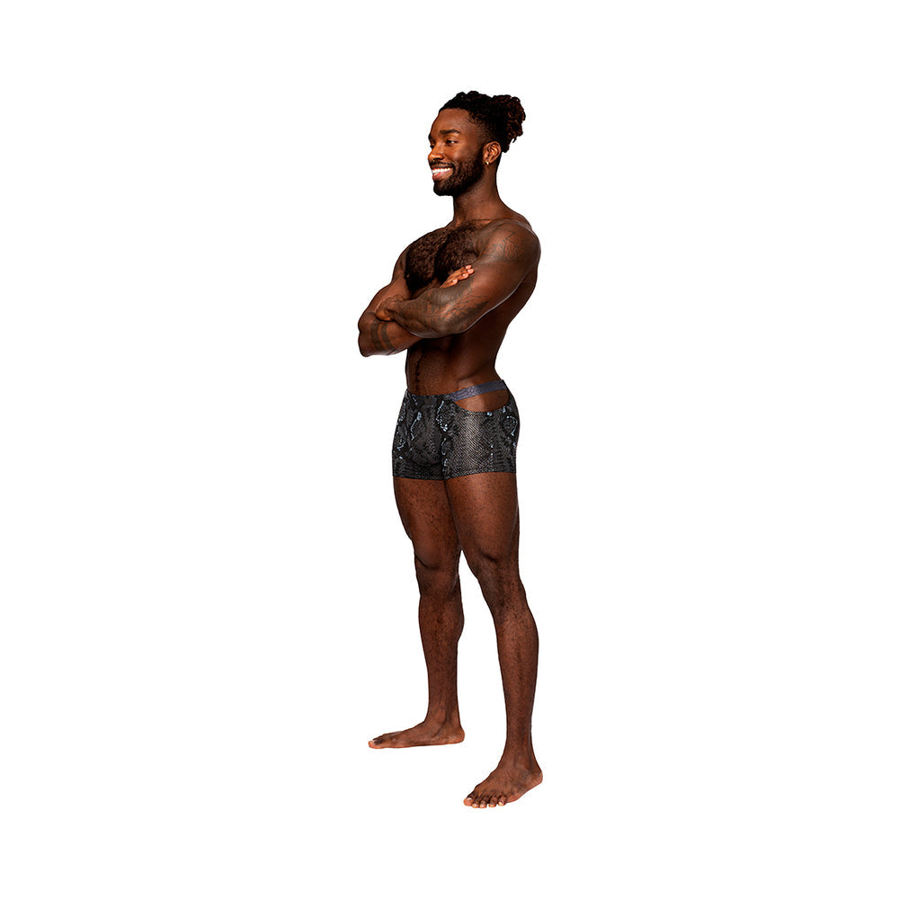 Male Power S''naked Pouch Short Black/Blue XL