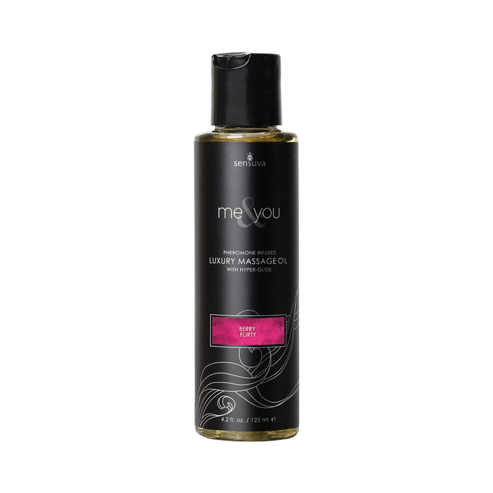 Sensuva Me & You Pheromone-Infused Massage Oil Berry Flirty 4.2 oz.
