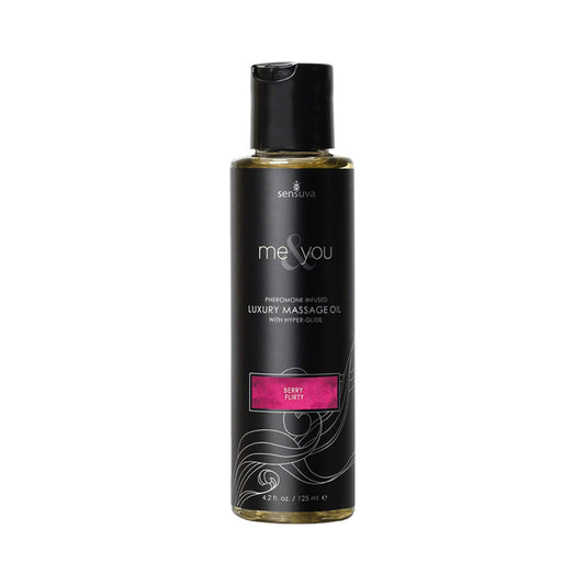 Sensuva Me & You Pheromone-Infused Massage Oil Berry Flirty 4.2 oz.