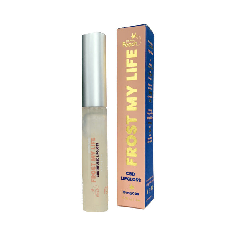 Privy Peach Frost My Life CBD Lip Gloss 0.37 oz.