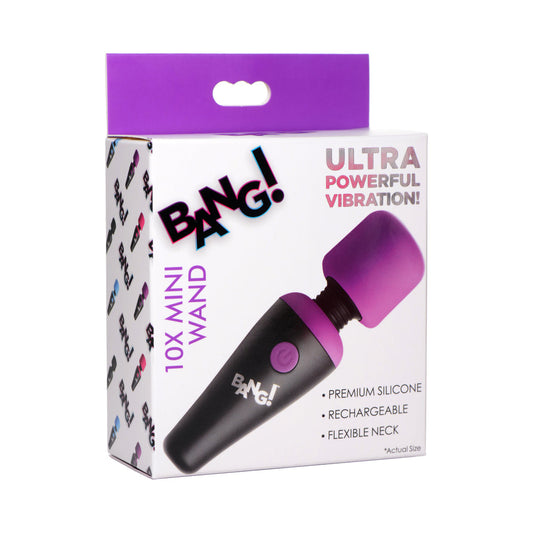 BANG! 10X Vibrating Mini Silicone Wand Purple