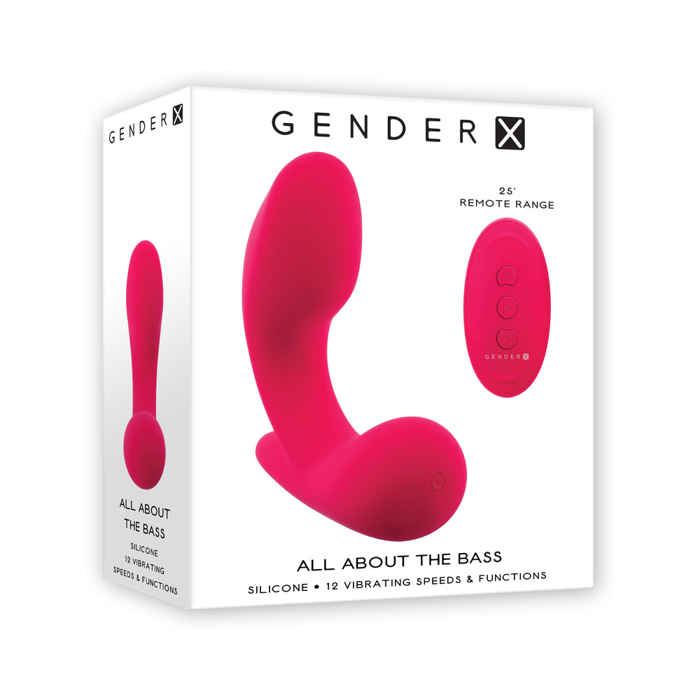 Gender X All About the Bass Rechargeable Vibrator Silicone Red