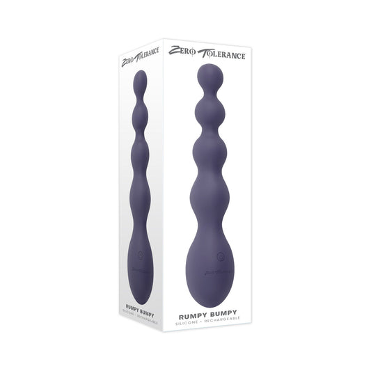 Zero Tolerance Rumpy Bumpy Rechargeable Vibrating Anal Vibrator Silicone Purple