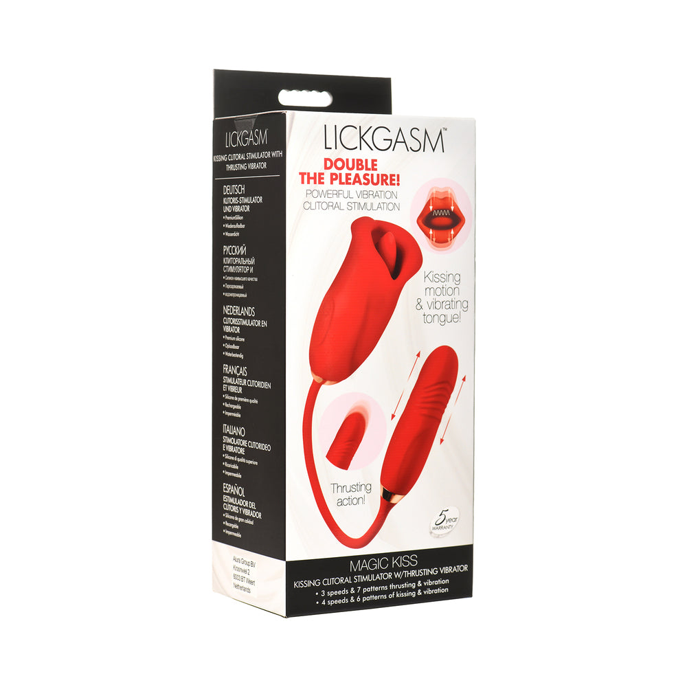 Lickgasm Magic Kiss Kissing Clitoral Stimulator with Thrusting Vibrator