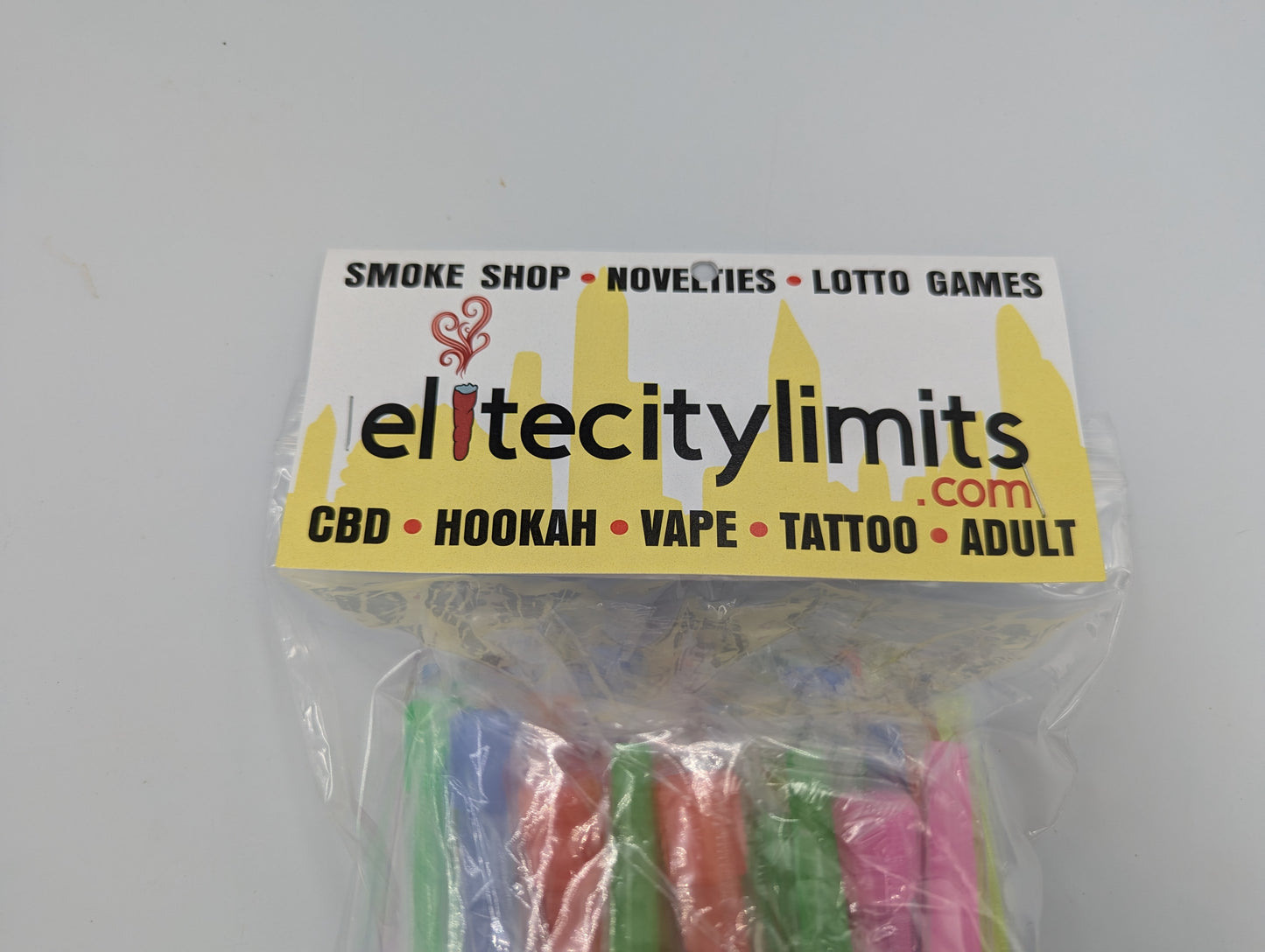 50ct. Asst. Colors Disposable Long Hookah Tips